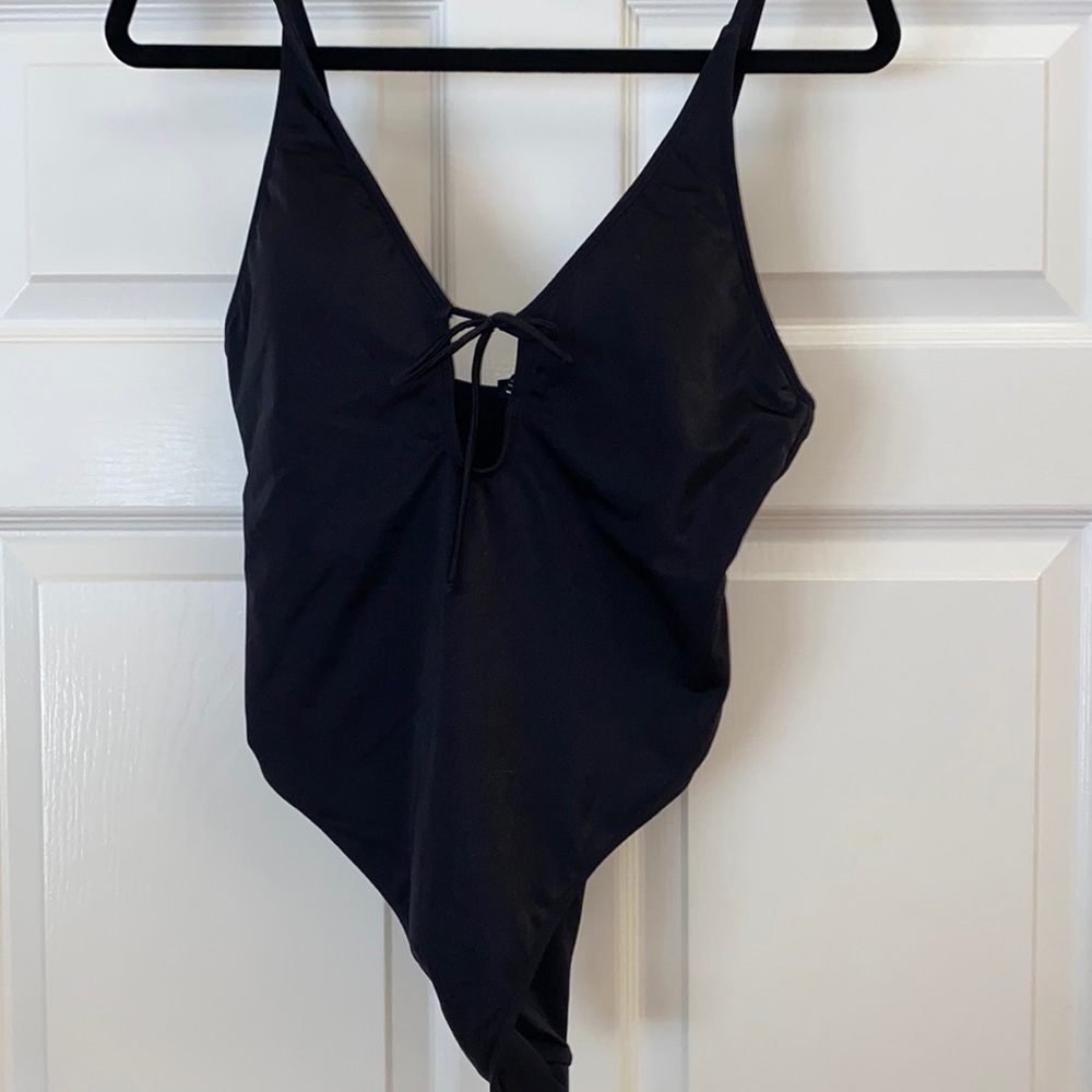 Black one piece swimsuit